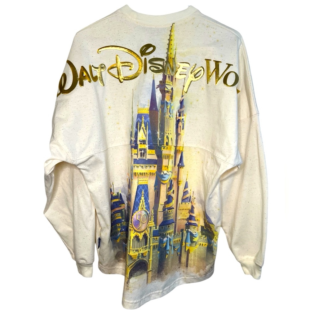 Disney World 50th Anniversary Spirit Jersey Magic Kingdom Castle Size Sm…